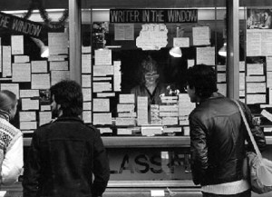 writer in the window